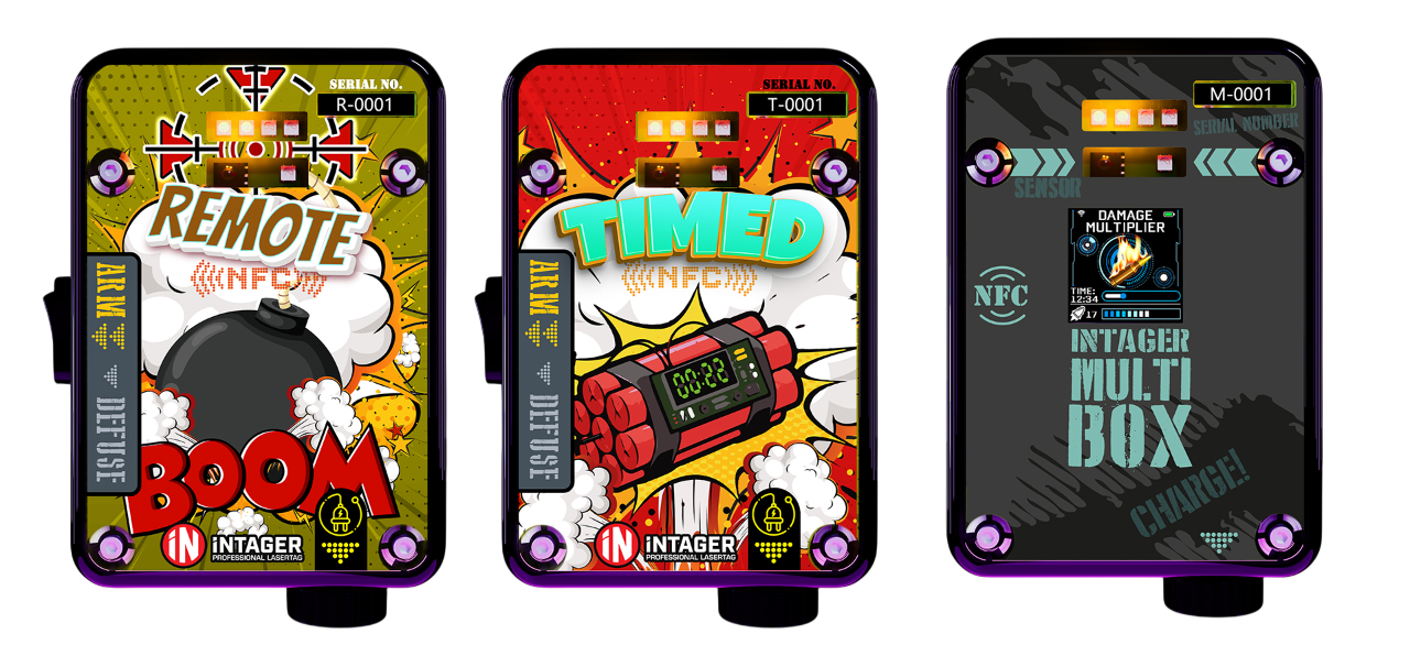 Extra spel uitbreidingen zoals een Bomb en Multibox